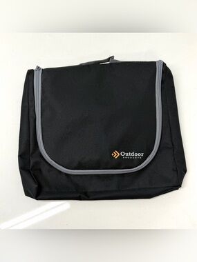 Outdoor Products Small Black Bag Zip Up Utility Travel Pouch with Hanging Handle